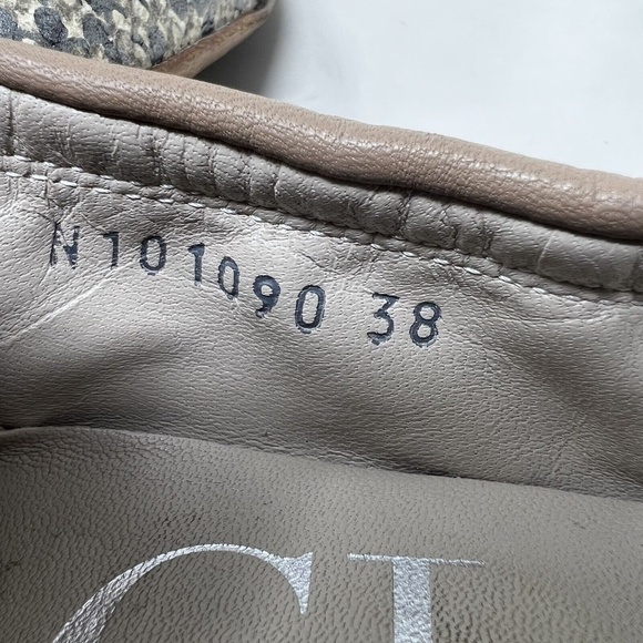 AGL Attilio Giusti Leombruni Snaffle Leather Pump Sz 38 / US 7.5 Snake Beige - Picture 9 of 11